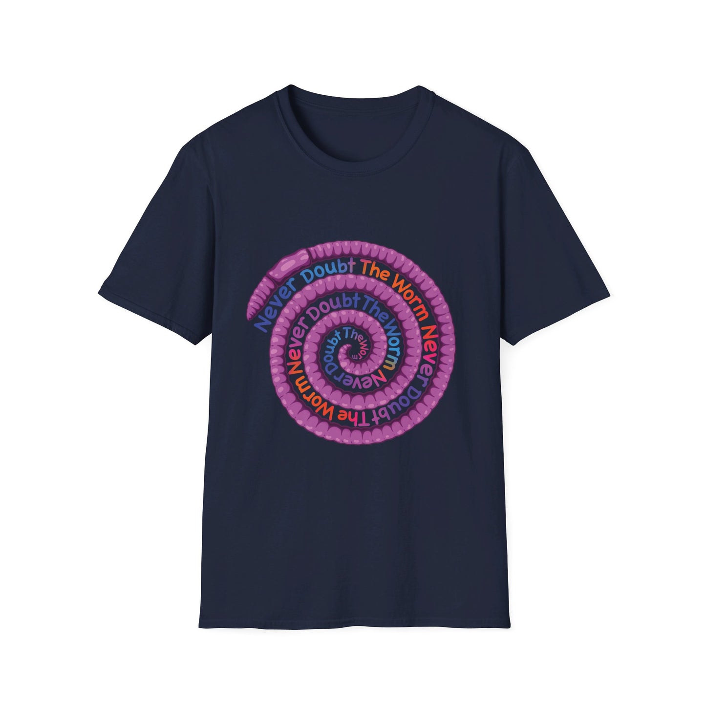 Never Doubt The Worm (Deep Rainbow) Unisex Softstyle T-Shirt