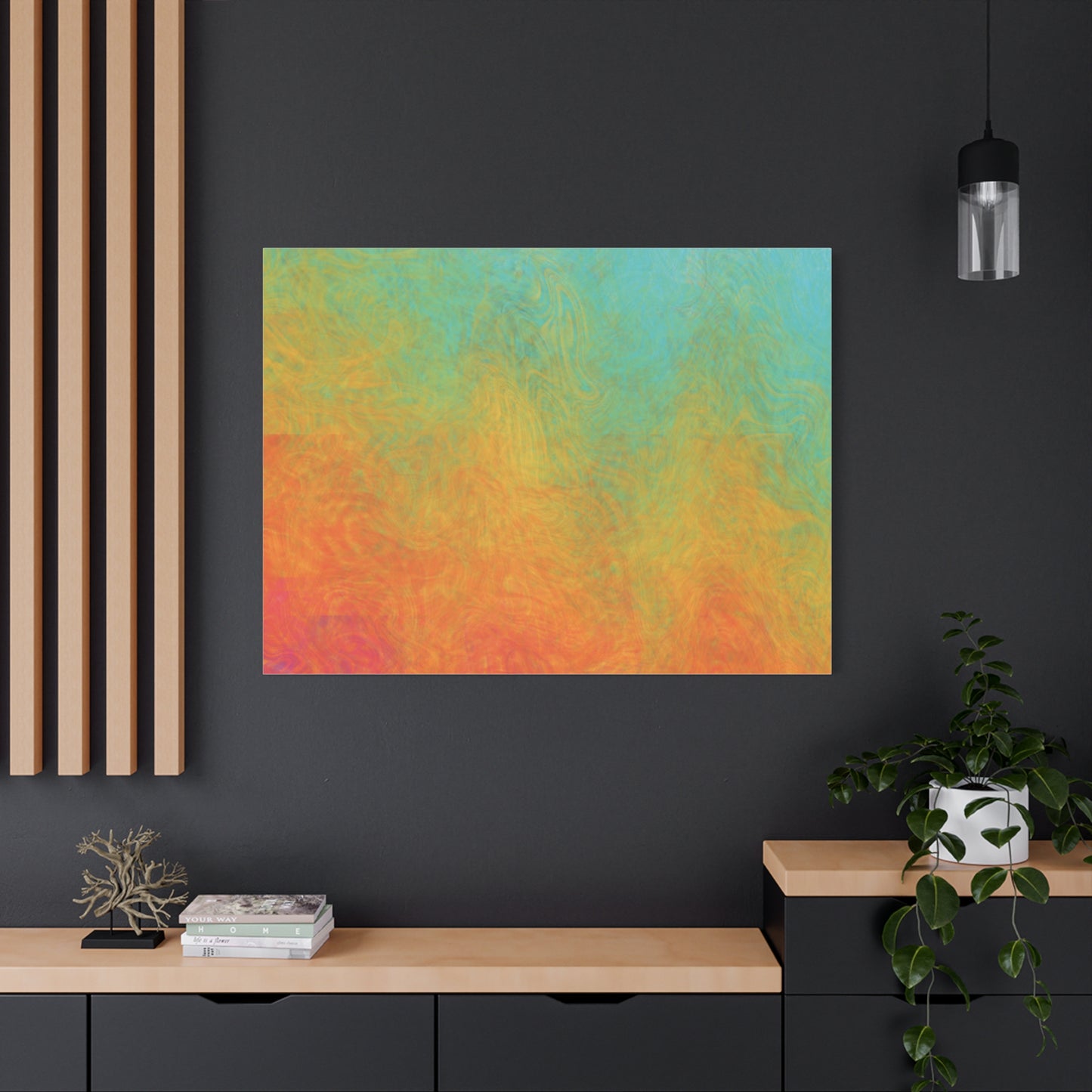Abstract Colorful Canvas Wall Art - Matte Finish, 12x16 inches