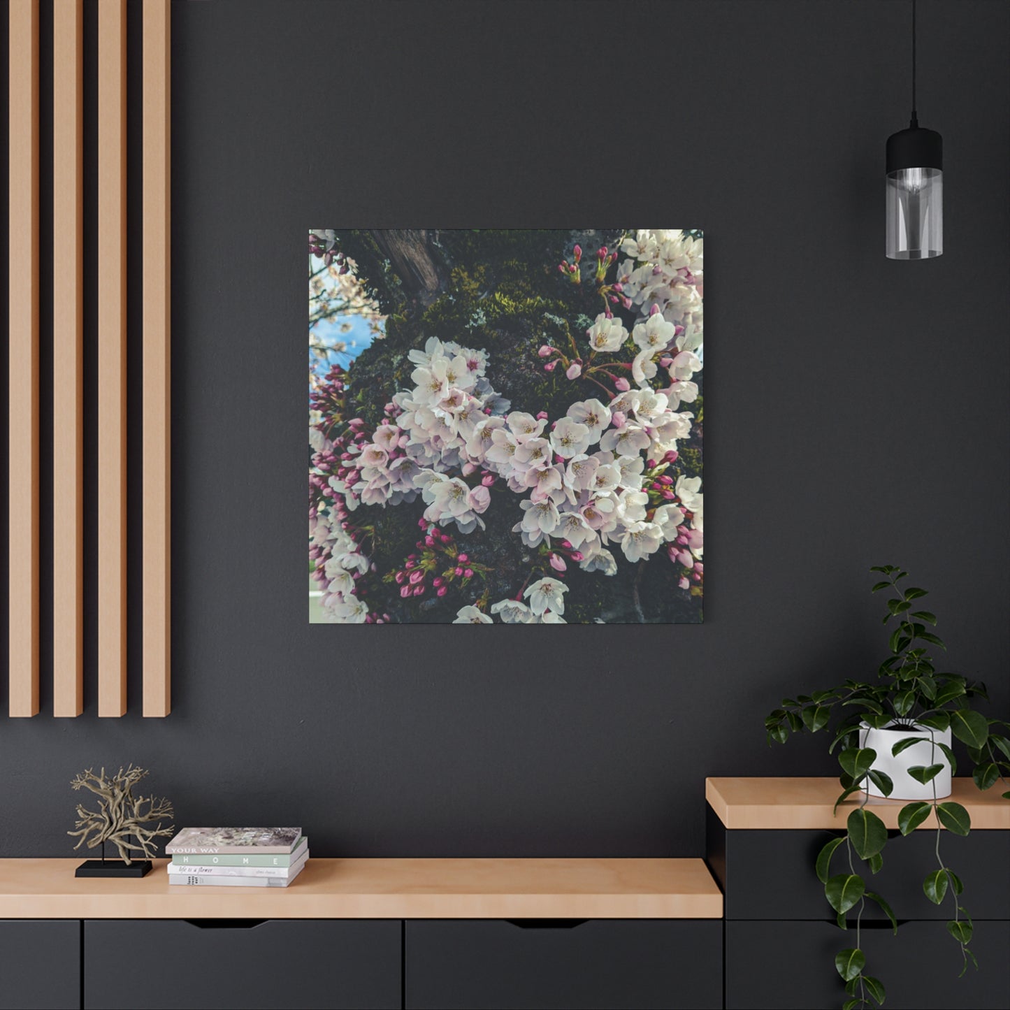 Cherry Blossom Matte Canvas Wall Art - Floral Home Decor