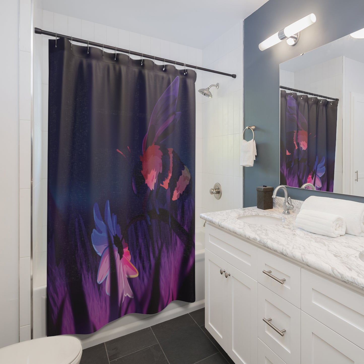 Whimsical Floral Shower Curtain