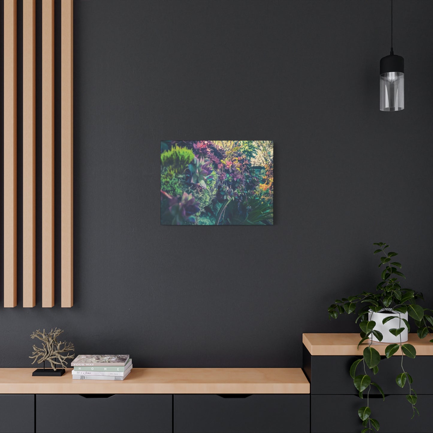 Vibrant Succulent Wall Art Canvas - 12x16 Stretched Print for Nature Lovers