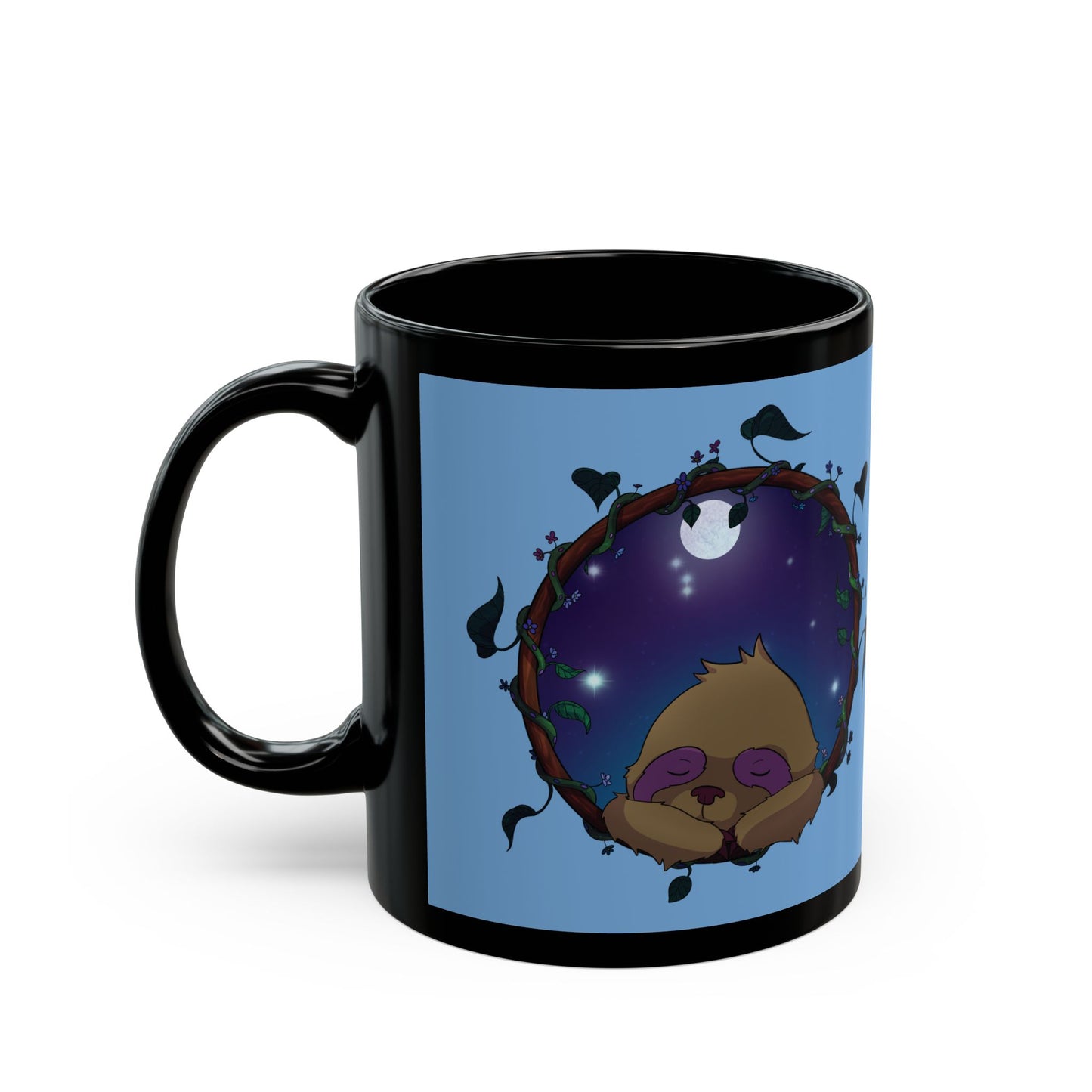 Sleepy Sloth Black Mug (11oz, 15oz)