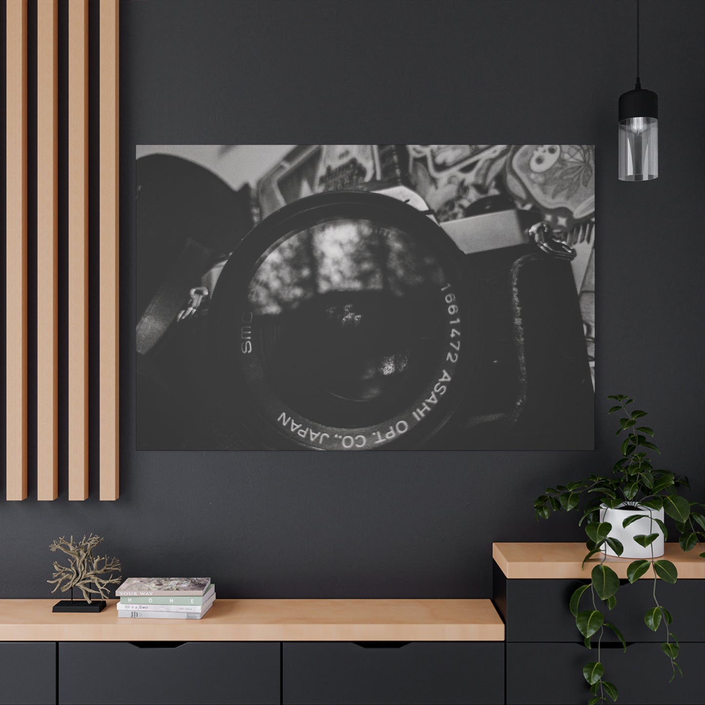 Black and White Camera Canvas Print - Photography Wall Art for Home Decor