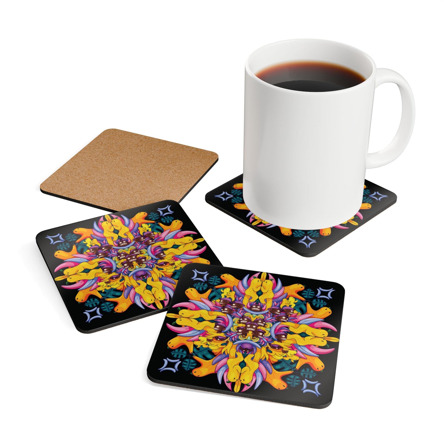 Trippy~ It's All Bananas Coasters