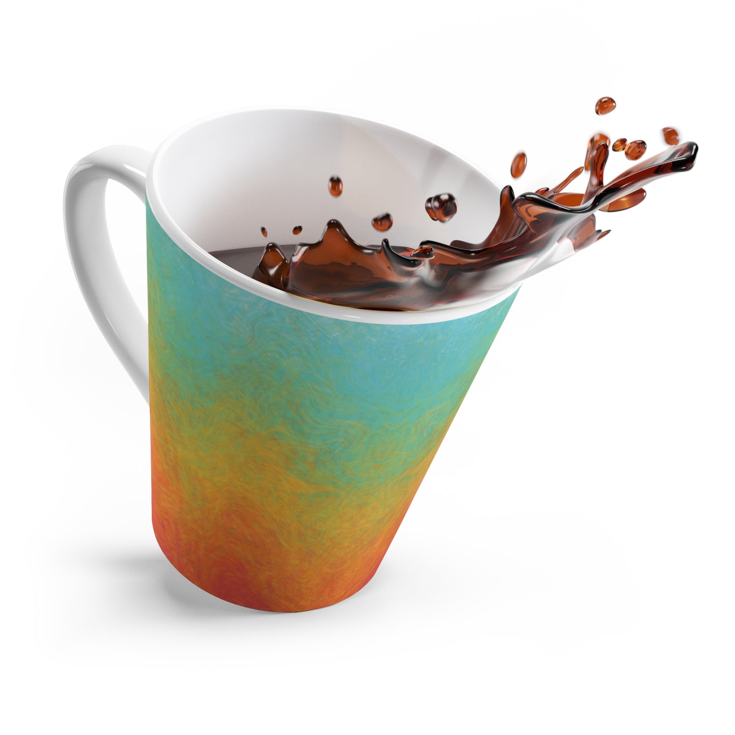 Colorful Abstract Latte Mug - Vibrant Drinkware for Coffee Lovers