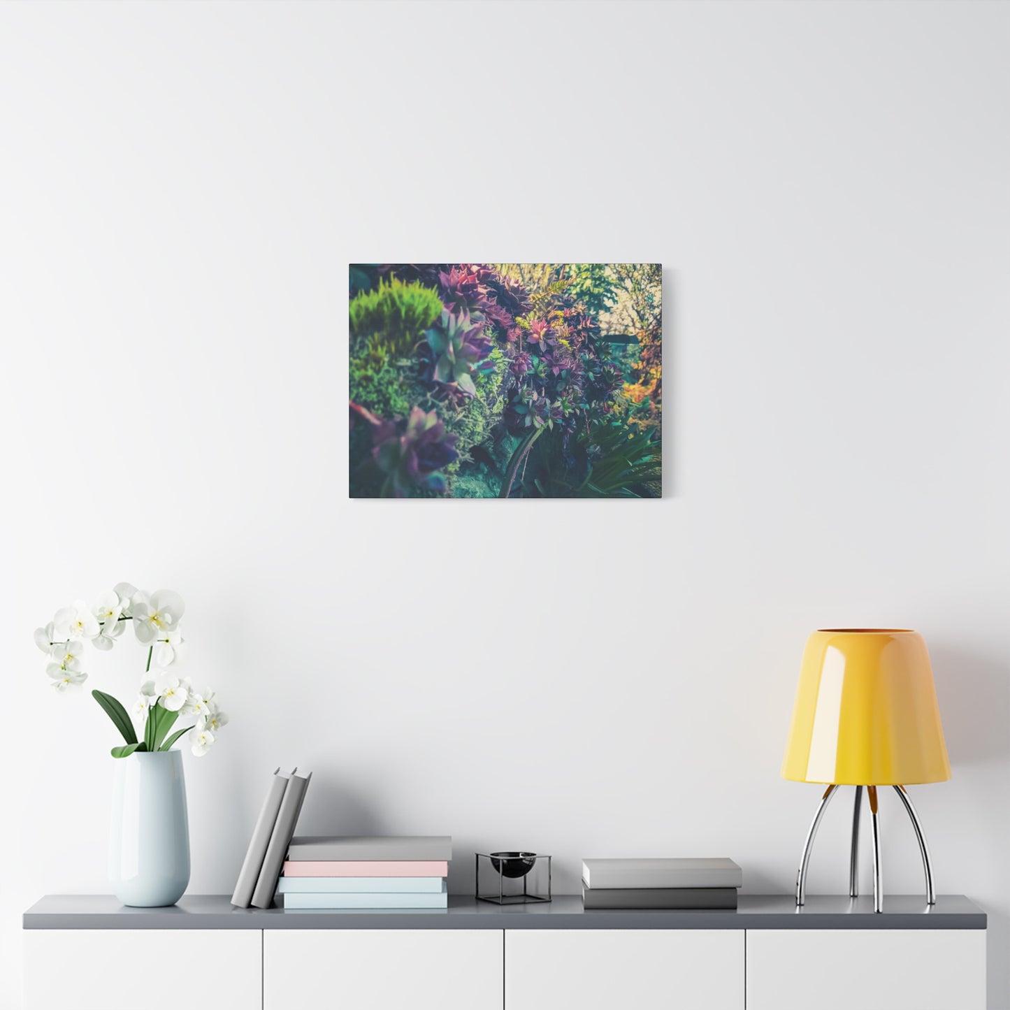 Vibrant Succulent Wall Art Canvas - 12x16 Stretched Print for Nature Lovers
