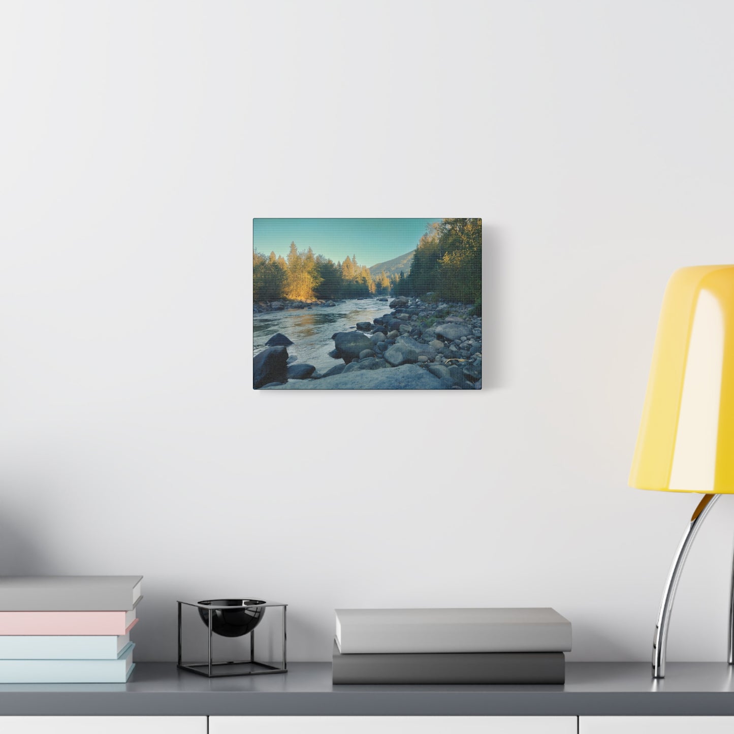 Sandy River, OR Matte Canvas Wall Art - Tranquil River Landscape Decor