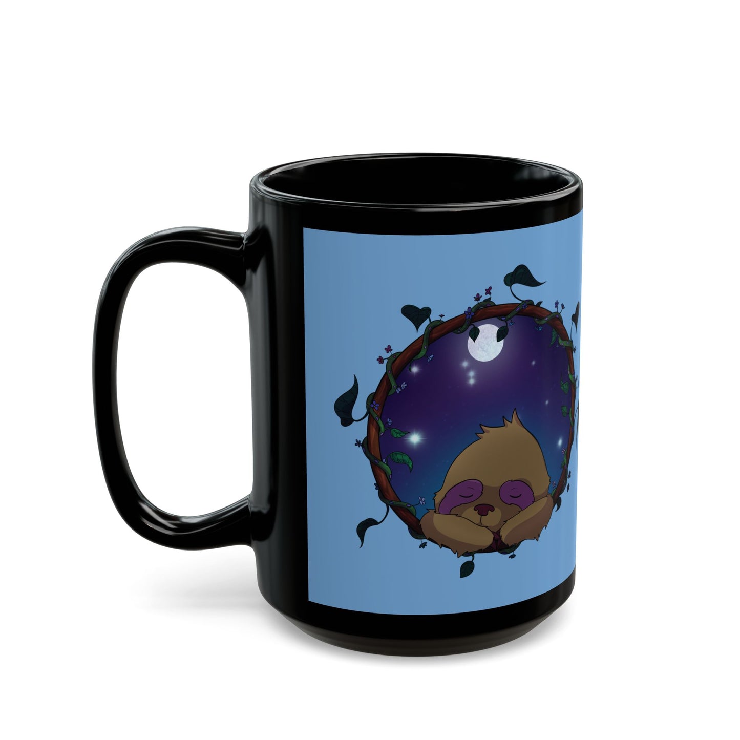 Sleepy Sloth Black Mug (11oz, 15oz)