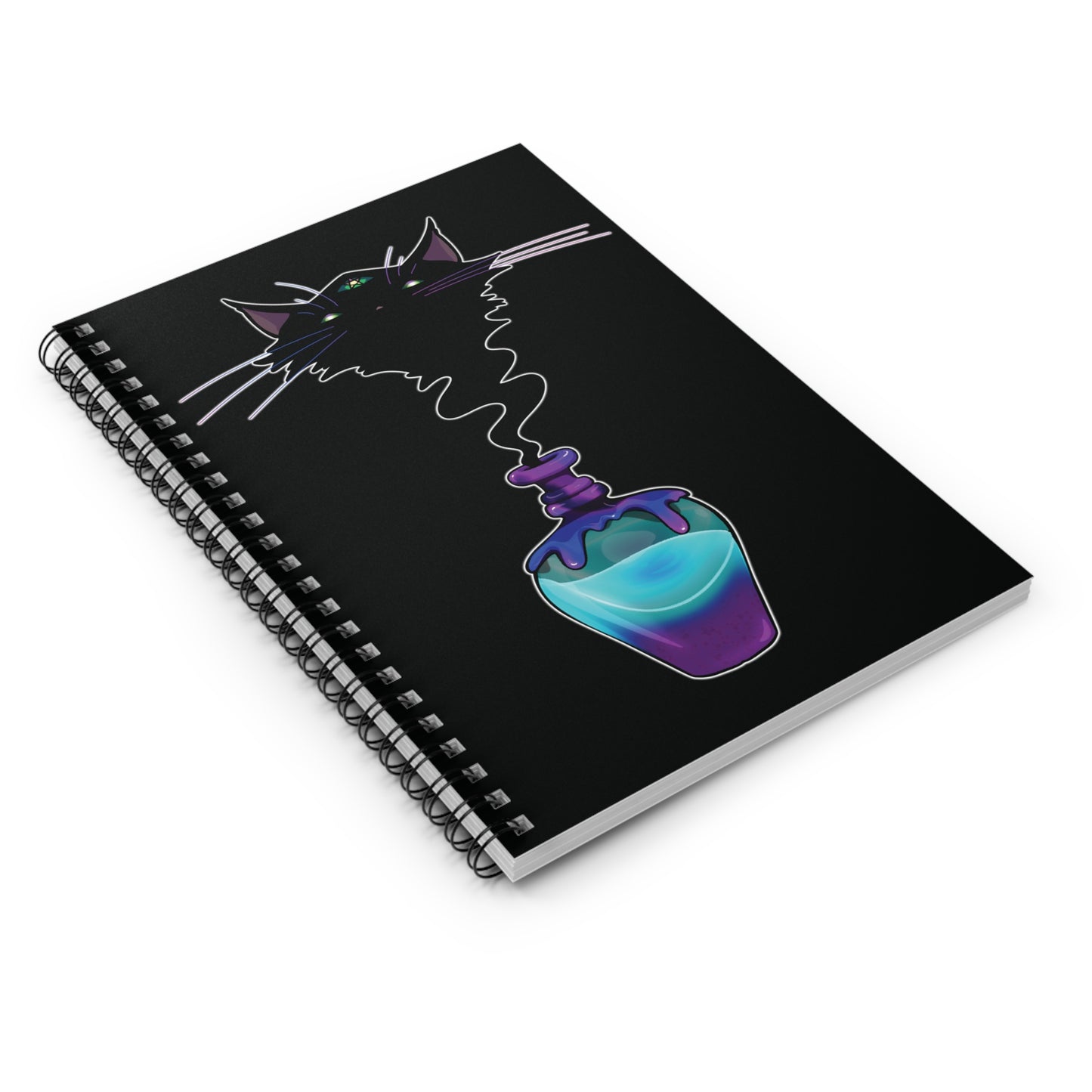 Black Cat Spiral Notebook - Ruled Line