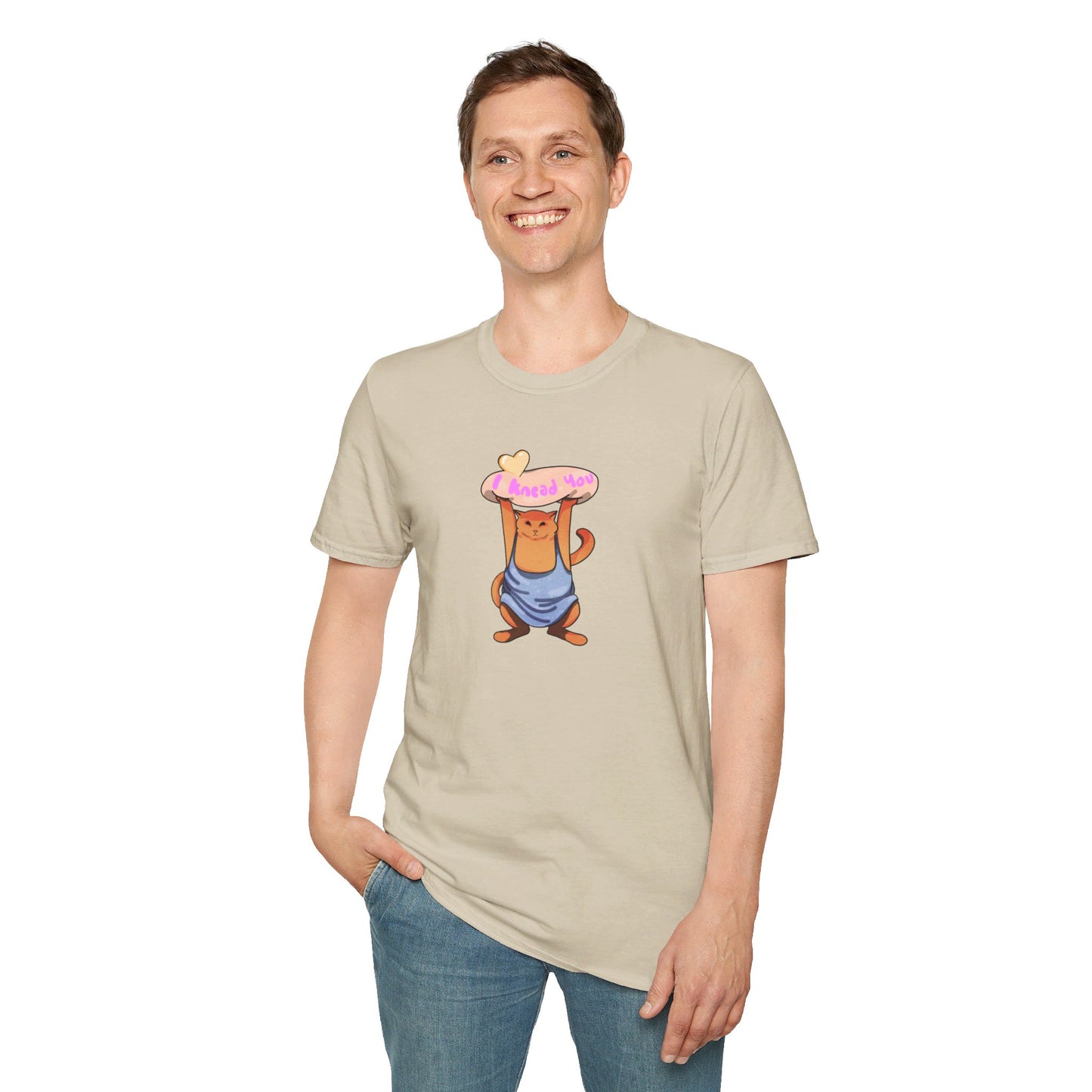 I knead you (Orange Cat) Softstyle T-Shirt