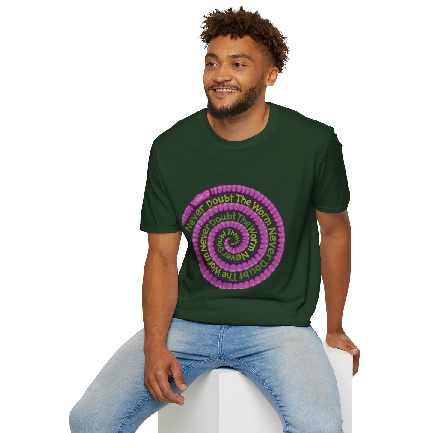 Never Doubt The Worm (Green Text) Unisex Softstyle T-Shirt