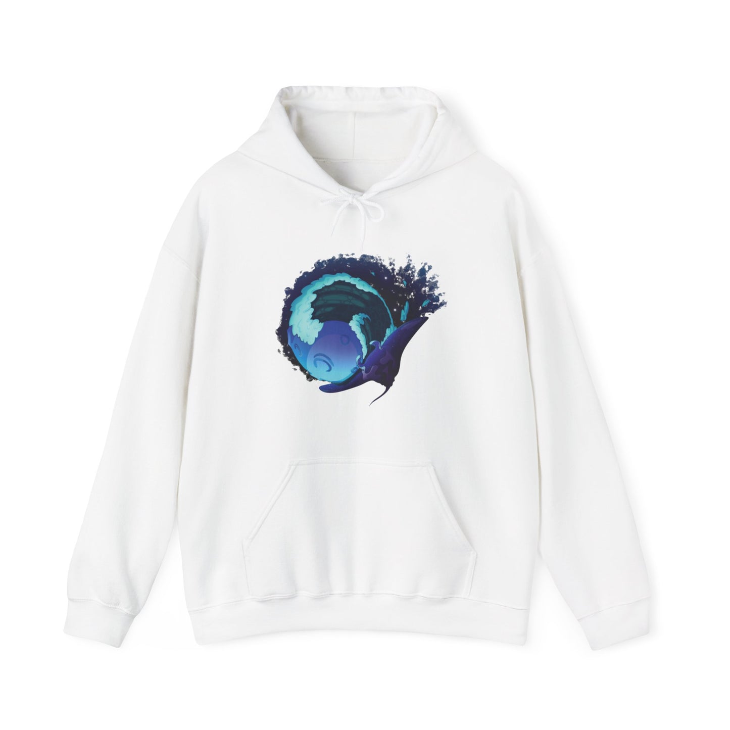 Moonlit Manta Ray Heavy Blend™ Hooded Sweatshirt