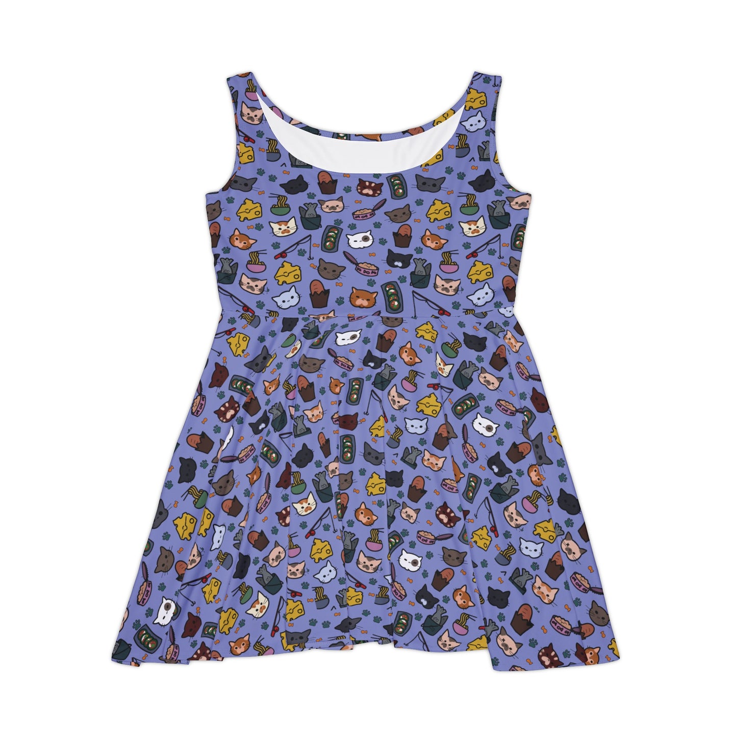 All-things-cats! (purple) Skater Dress (AOP)