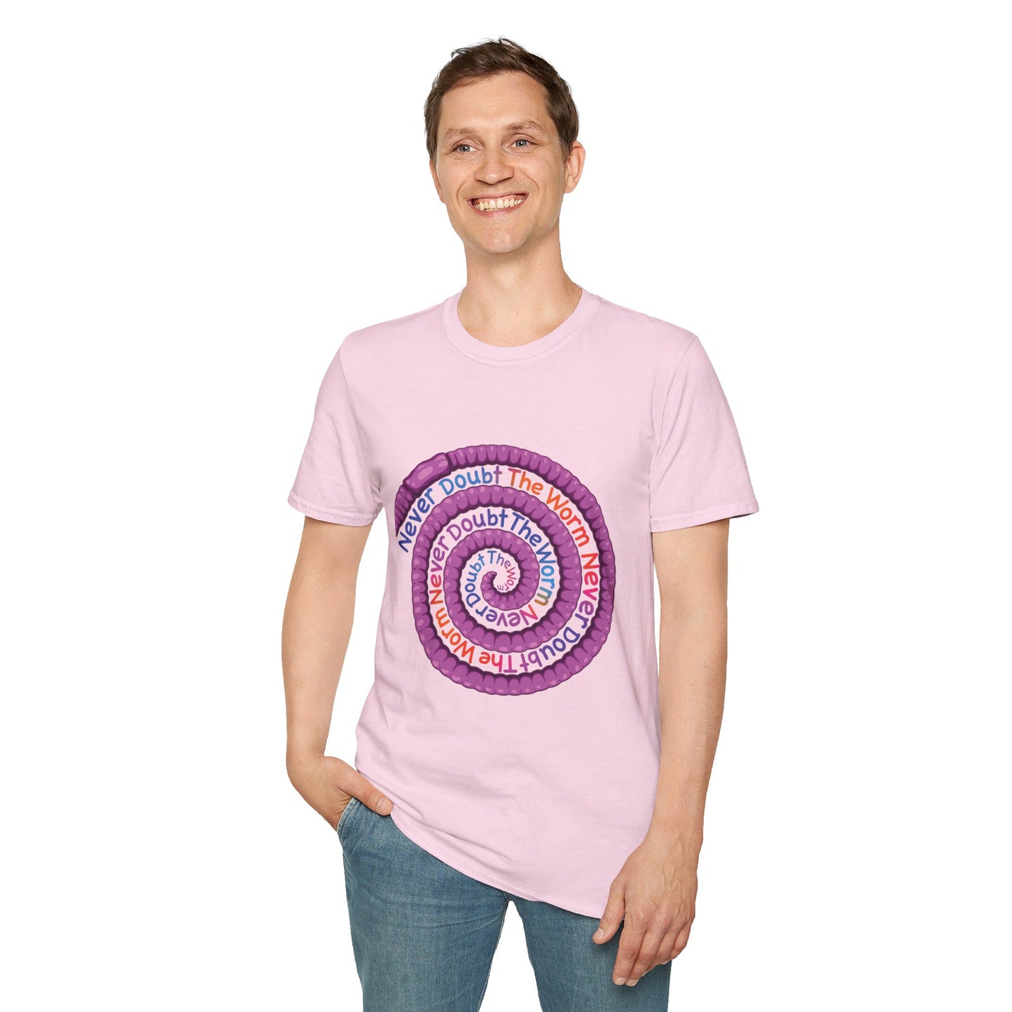 Never Doubt The Worm (Deep Rainbow) Unisex Softstyle T-Shirt