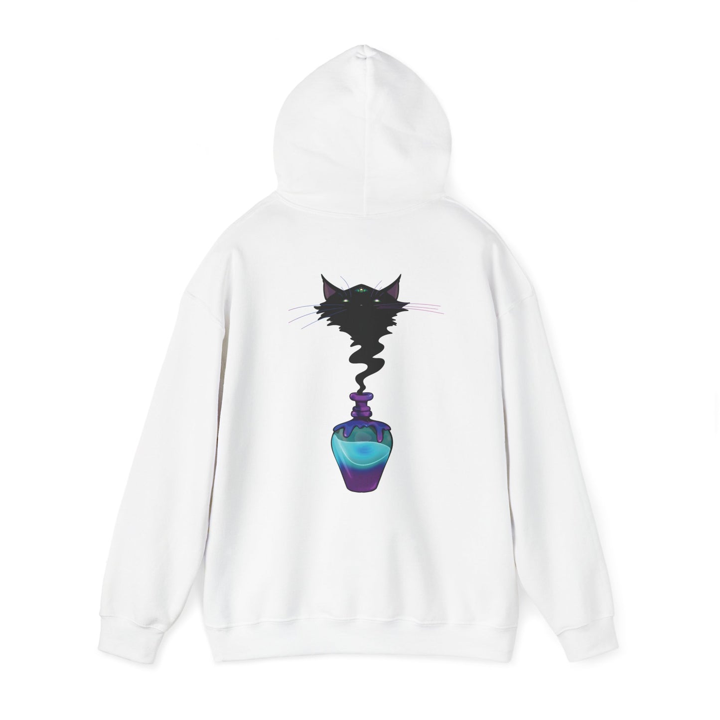 Black Cat (Back) Heavy Blend™ Hooded Sweatshirt