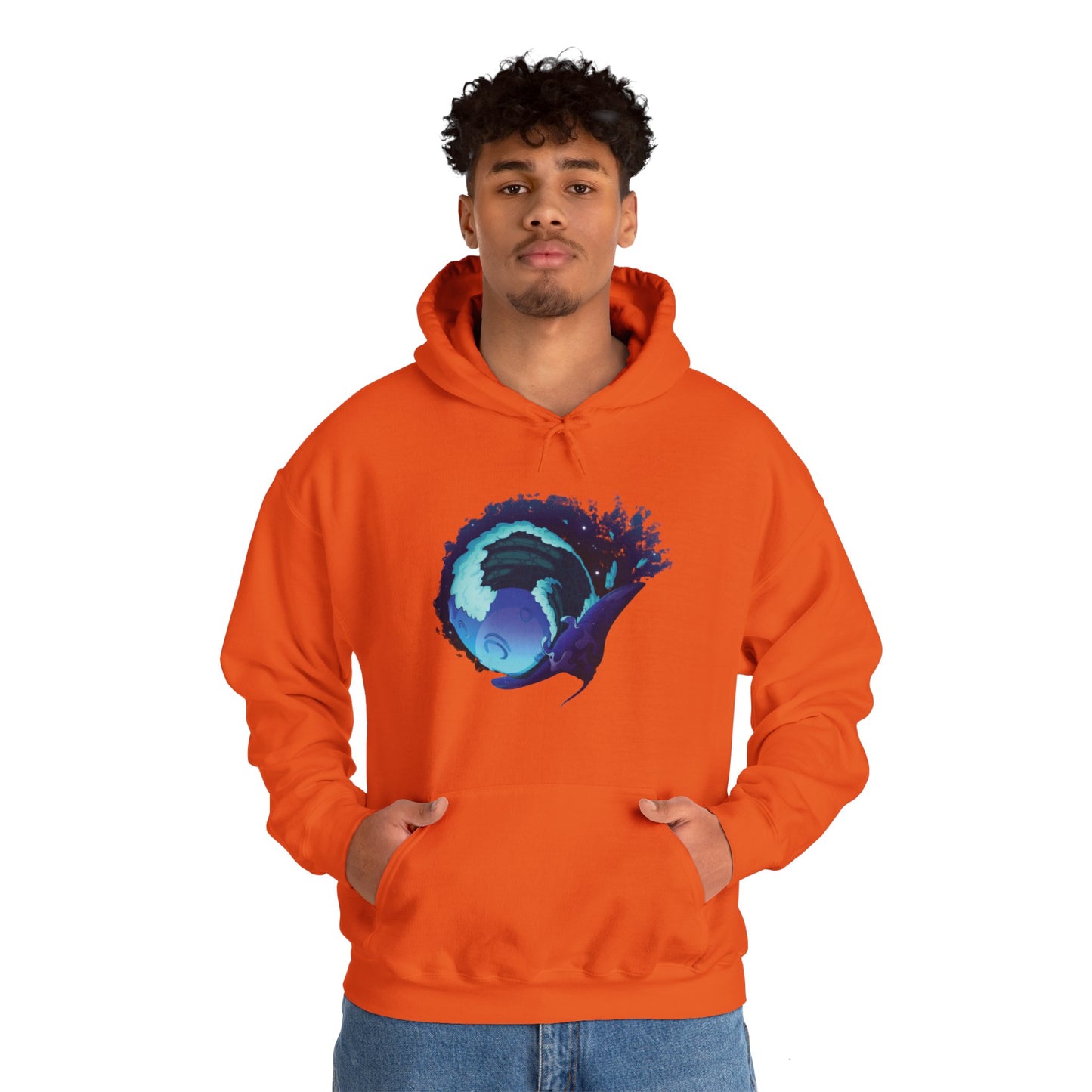 Moonlit Manta Ray Heavy Blend™ Hooded Sweatshirt