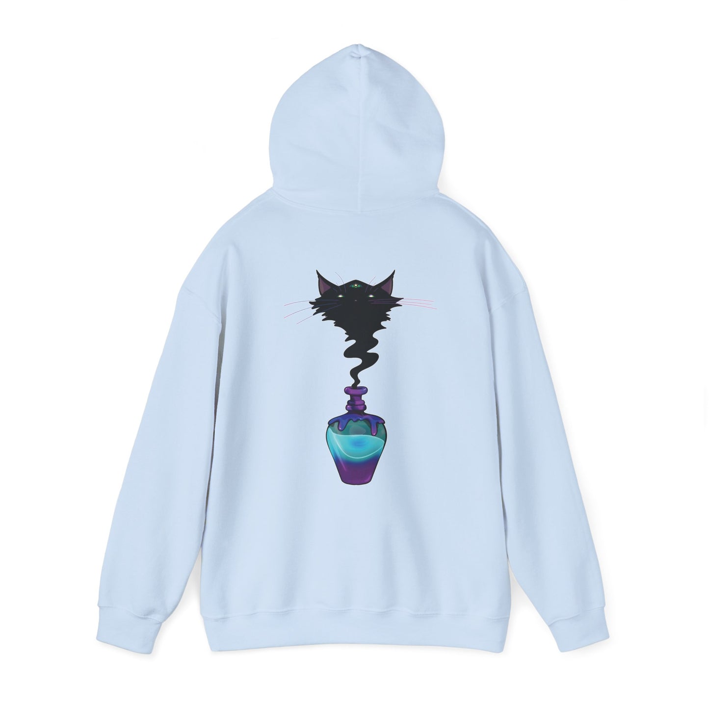 Black Cat (Back) Heavy Blend™ Hooded Sweatshirt