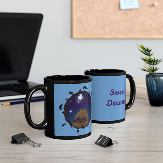 Sleepy Sloth Black Mug (11oz, 15oz)