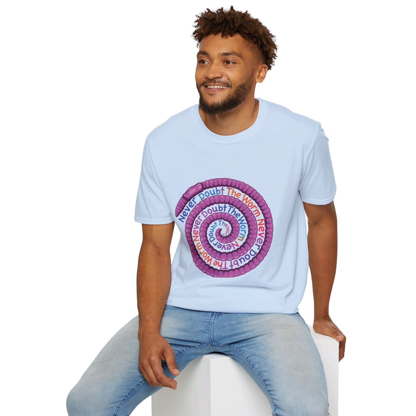 Never Doubt The Worm (Deep Rainbow) Unisex Softstyle T-Shirt