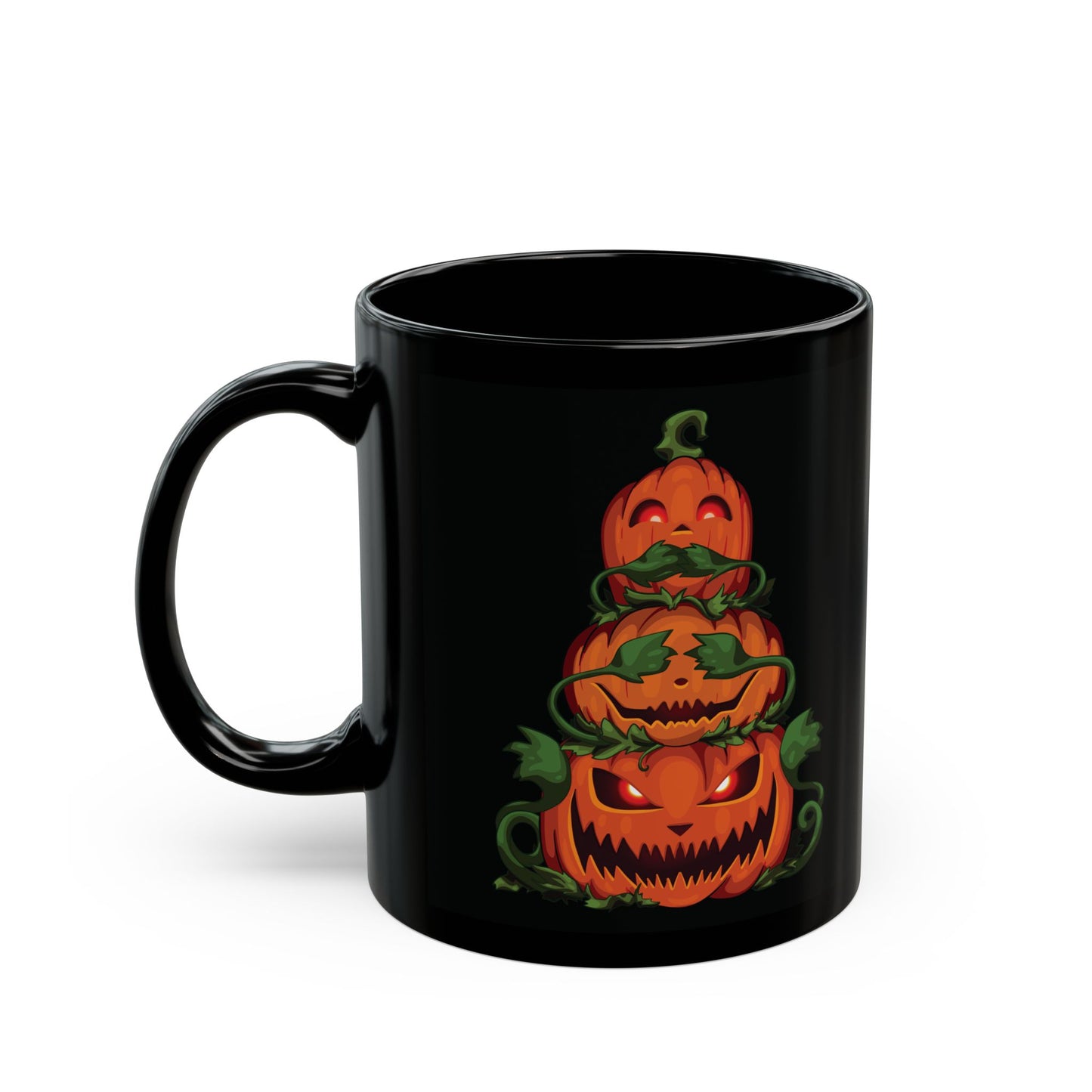 See no- Speak no- Hear no- Pumpkins Black Mug (11oz, 15oz)