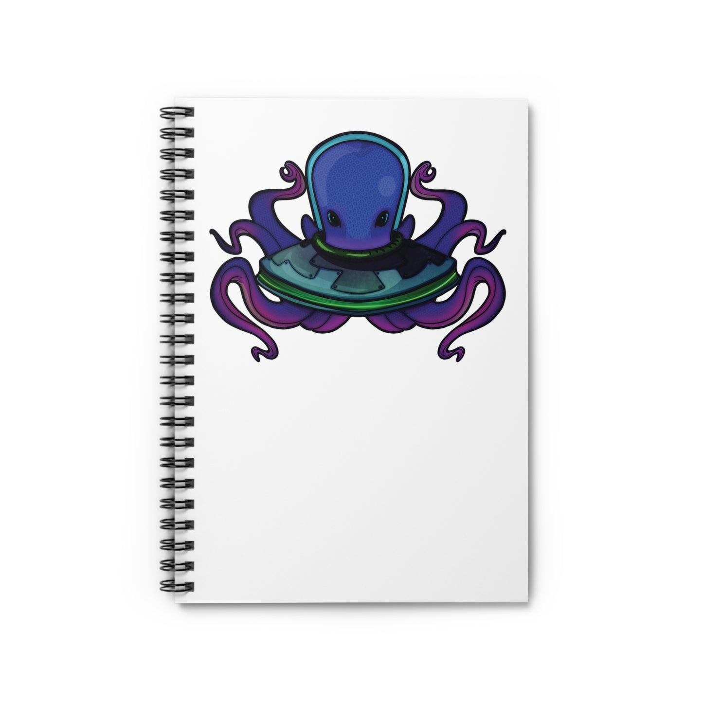 Alien Octopus Spiral Notebook - Ruled Line