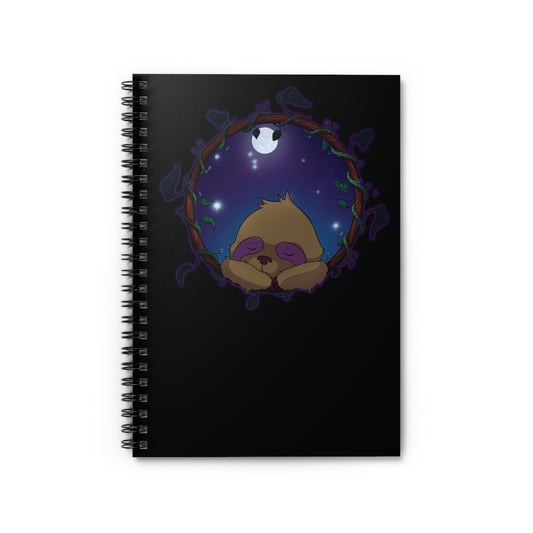 Sleepy Sloth Spiral Notebook - Ruled Line