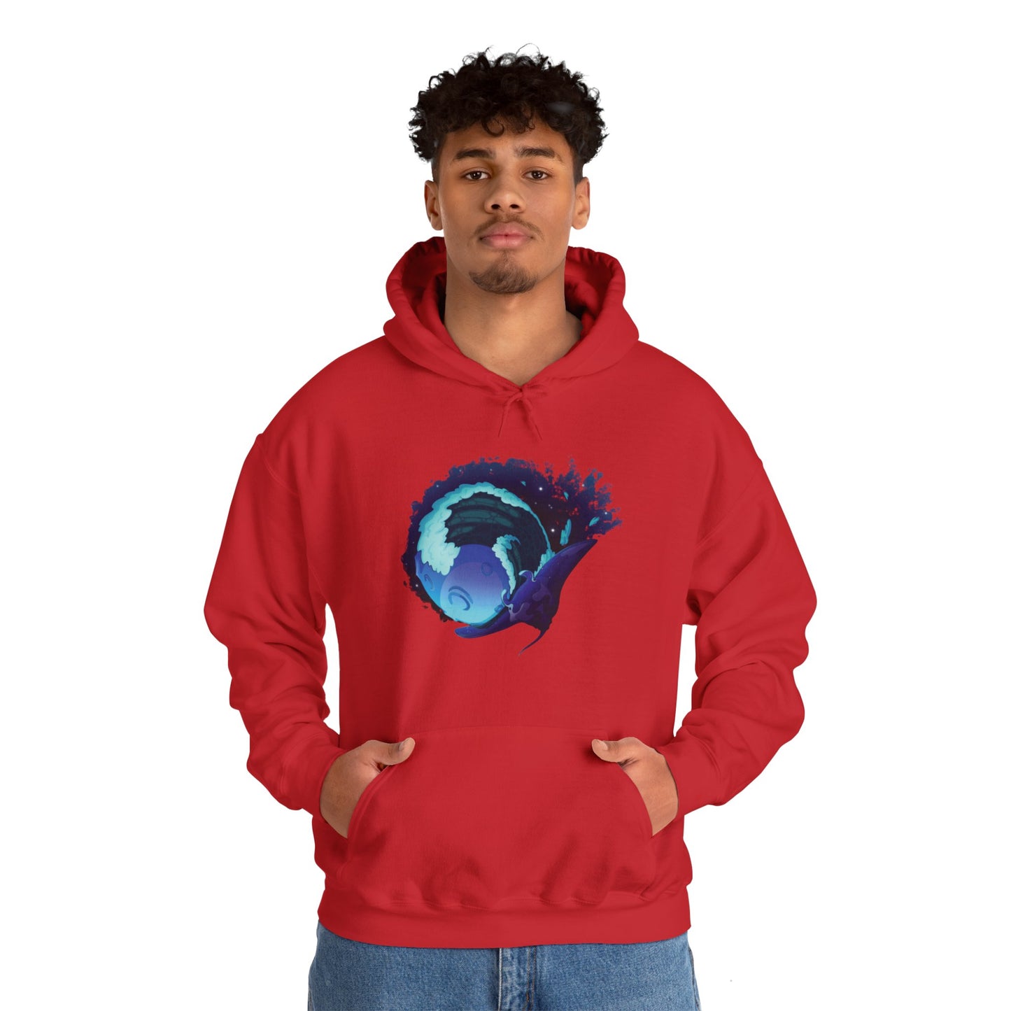 Moonlit Manta Ray Heavy Blend™ Hooded Sweatshirt