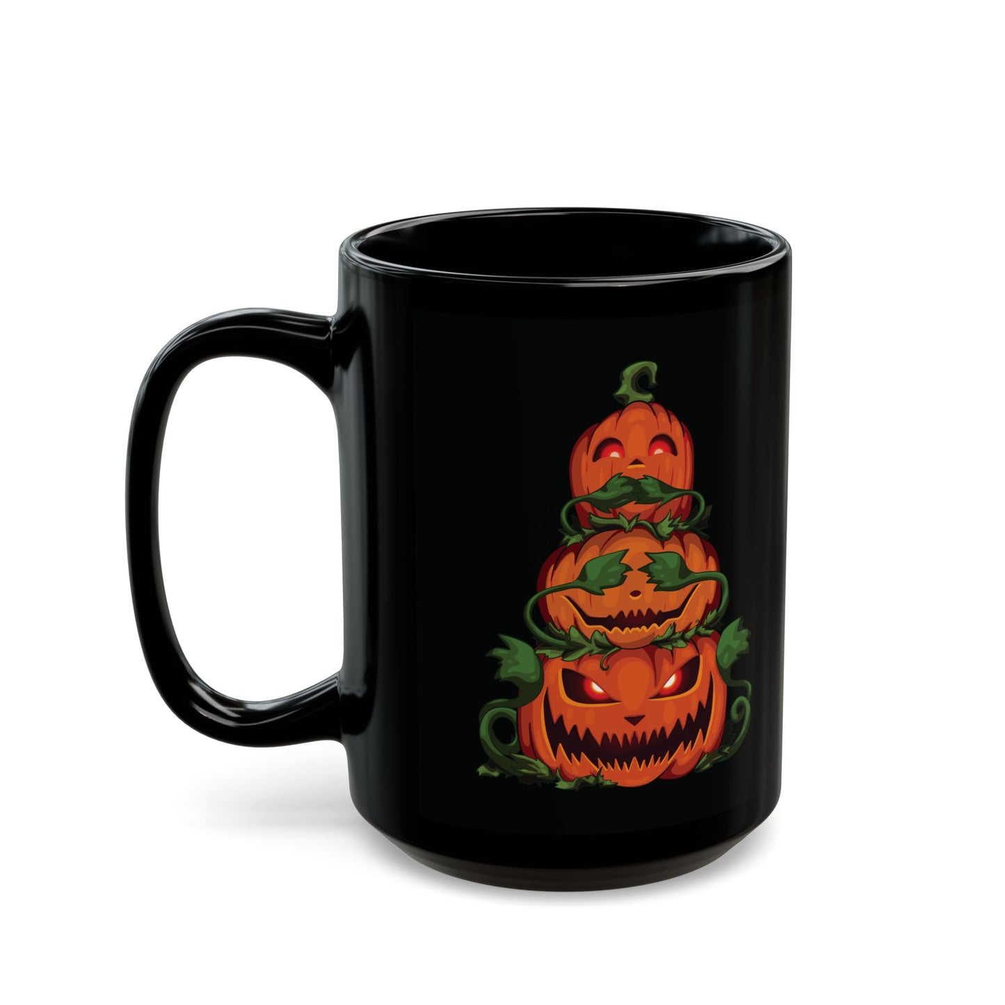 See no- Speak no- Hear no- Pumpkins Black Mug (11oz, 15oz)