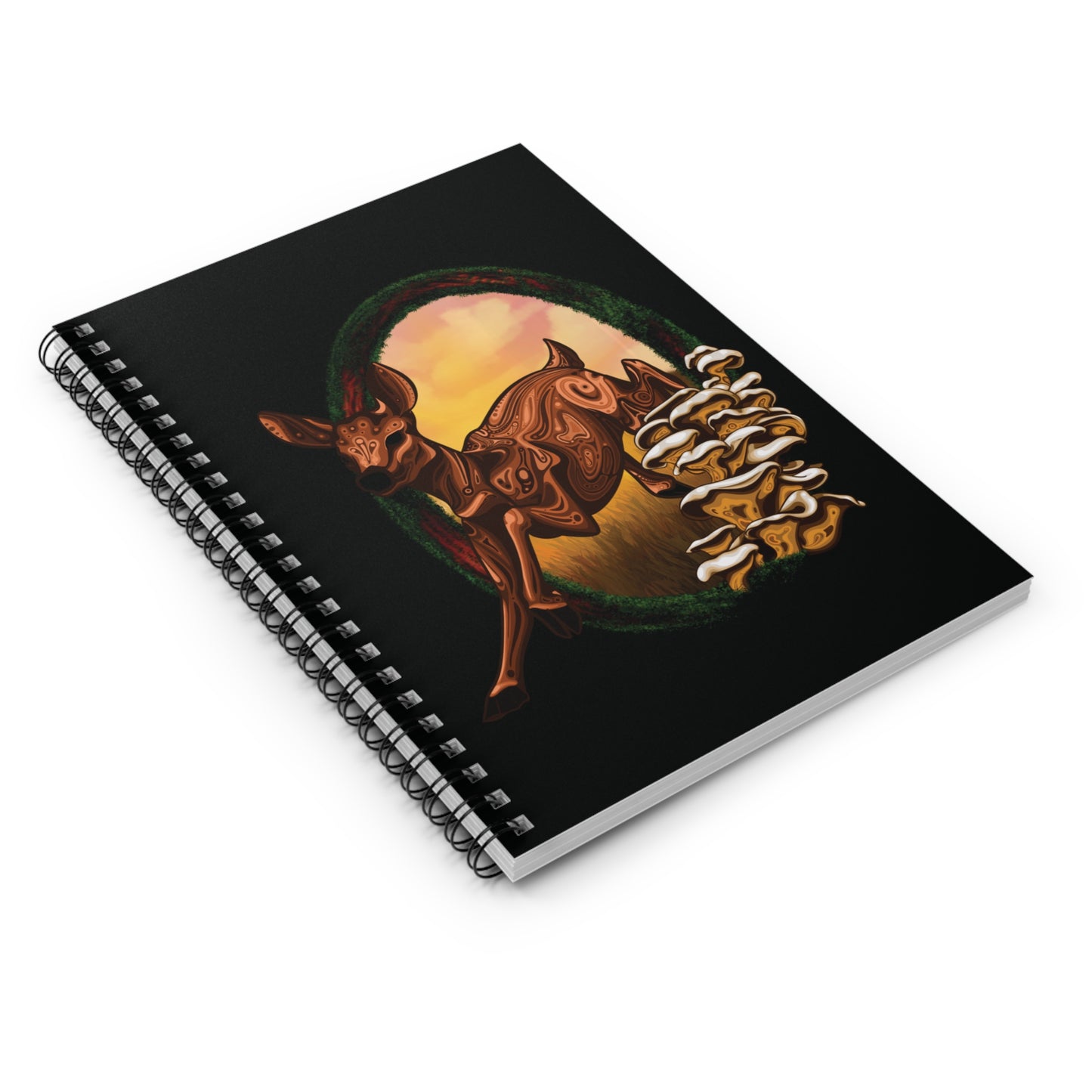 Trippy Deer Spiral Notebook - Ruled Line