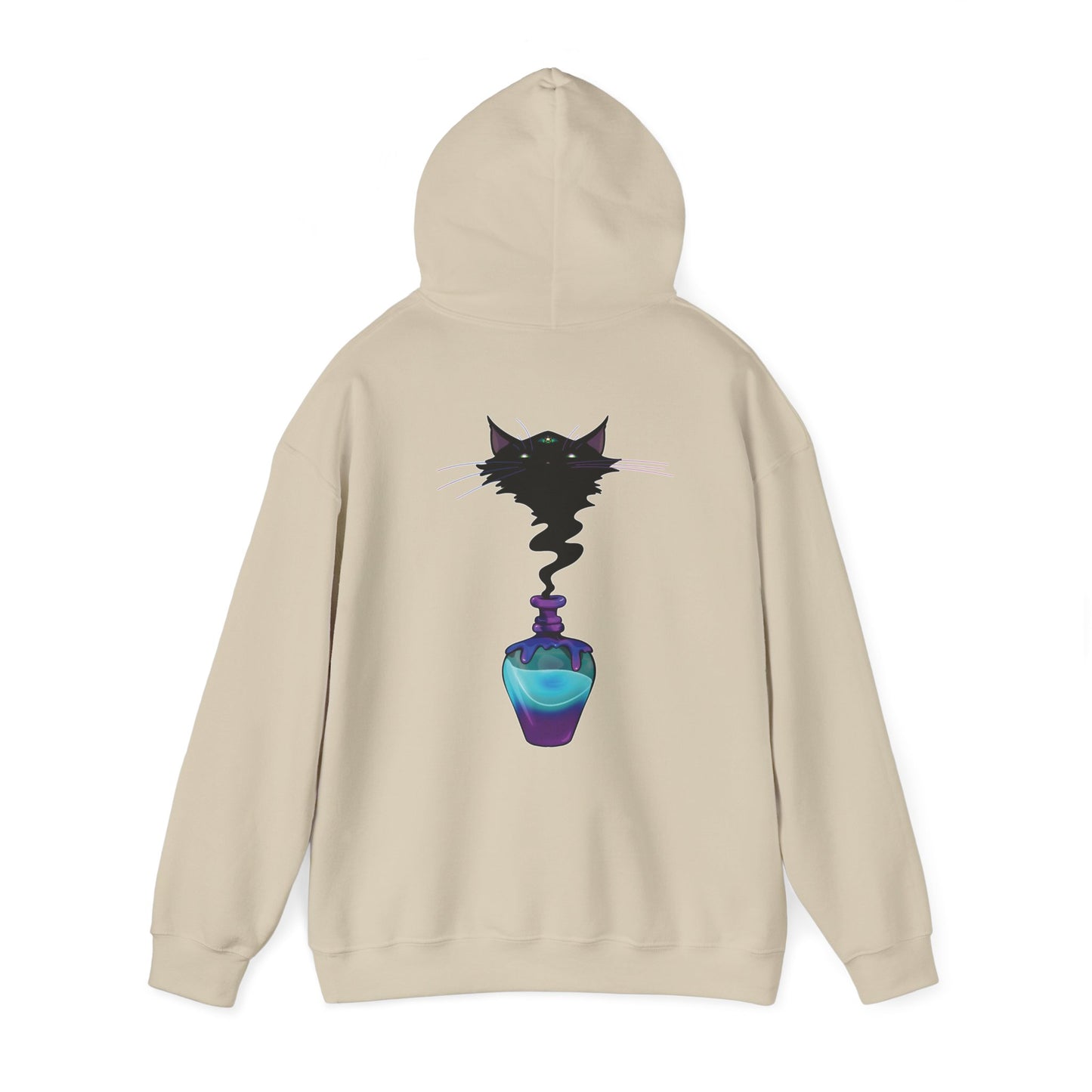 Black Cat (Back) Heavy Blend™ Hooded Sweatshirt