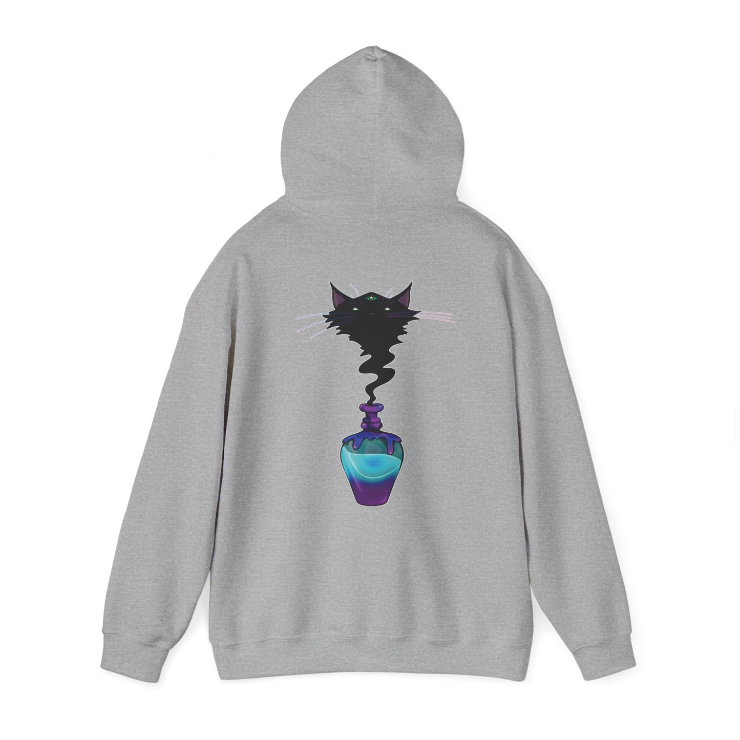 Black Cat (Back) Heavy Blend™ Hooded Sweatshirt