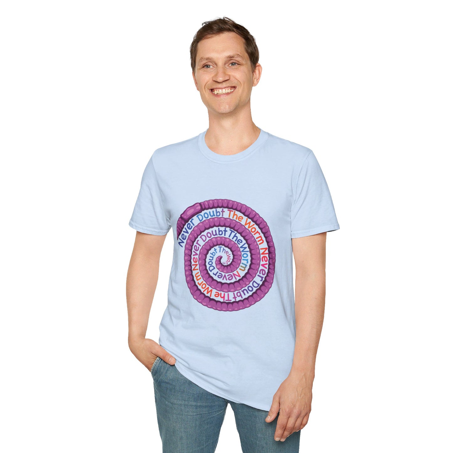 Never Doubt The Worm (Deep Rainbow) Unisex Softstyle T-Shirt