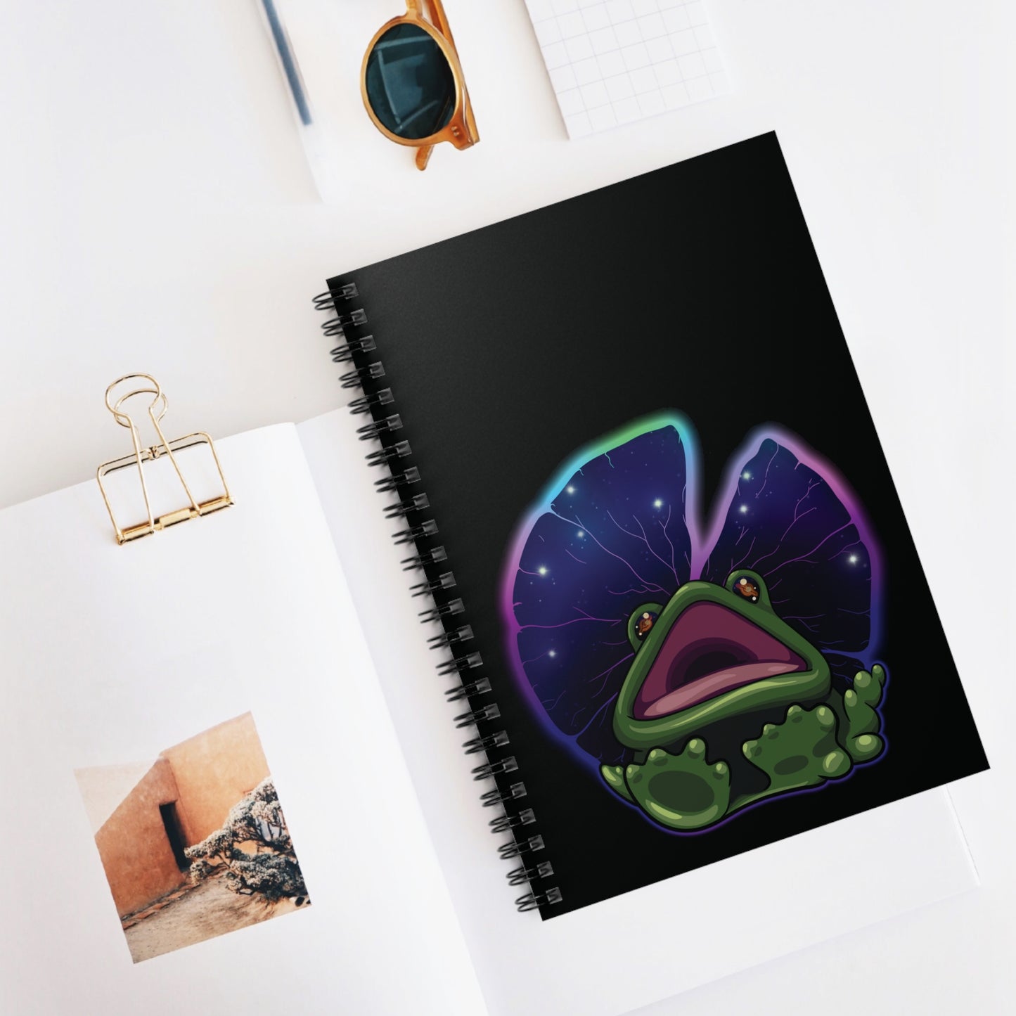 Cosmic Frog Spiral Notebook - Ruled Line