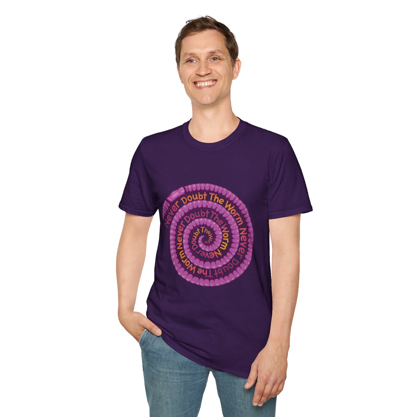 Never Doubt The Worm (Warm Text) Unisex Softstyle T-Shirt