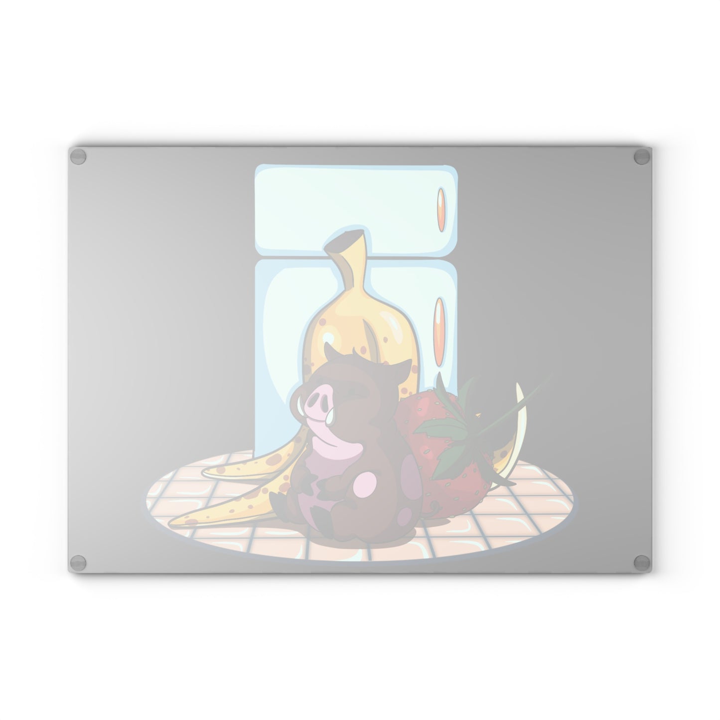 Hungry Hog Glass Cutting Board