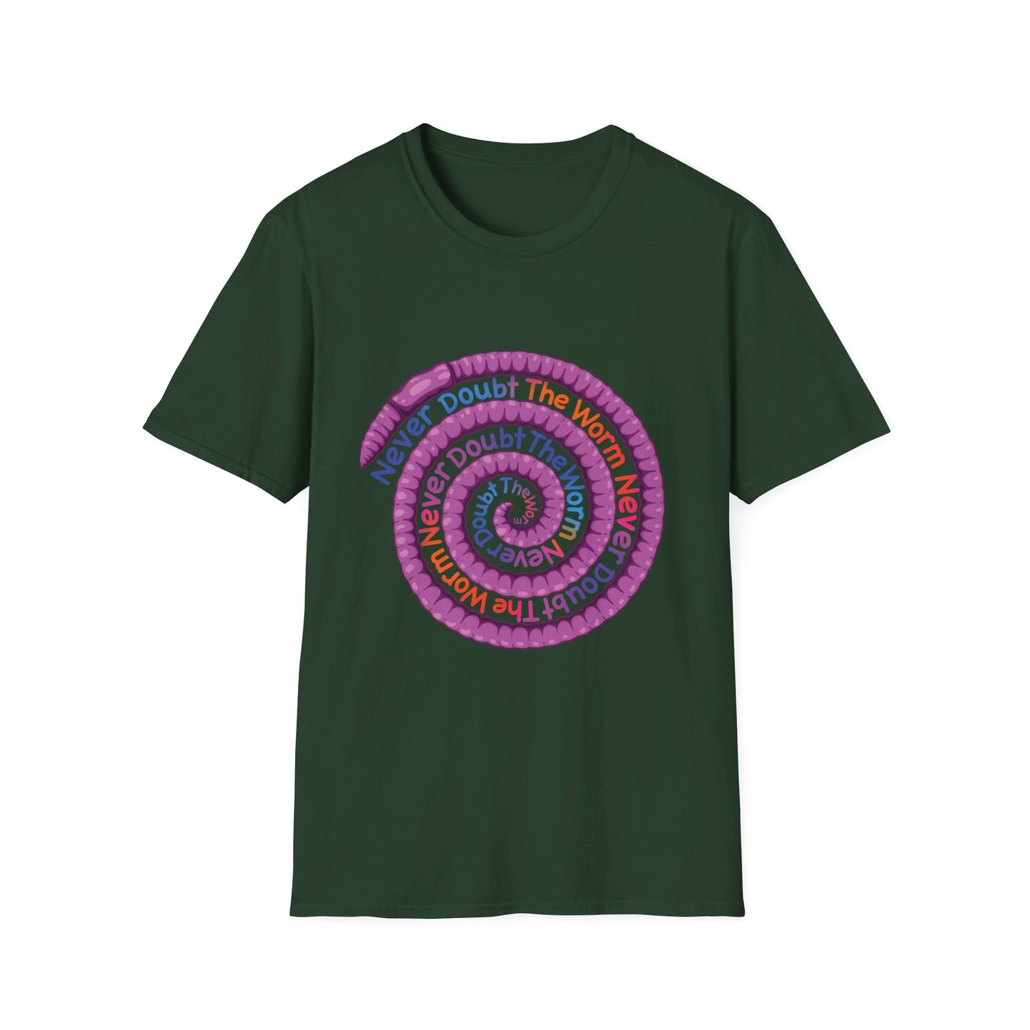 Never Doubt The Worm (Deep Rainbow) Unisex Softstyle T-Shirt