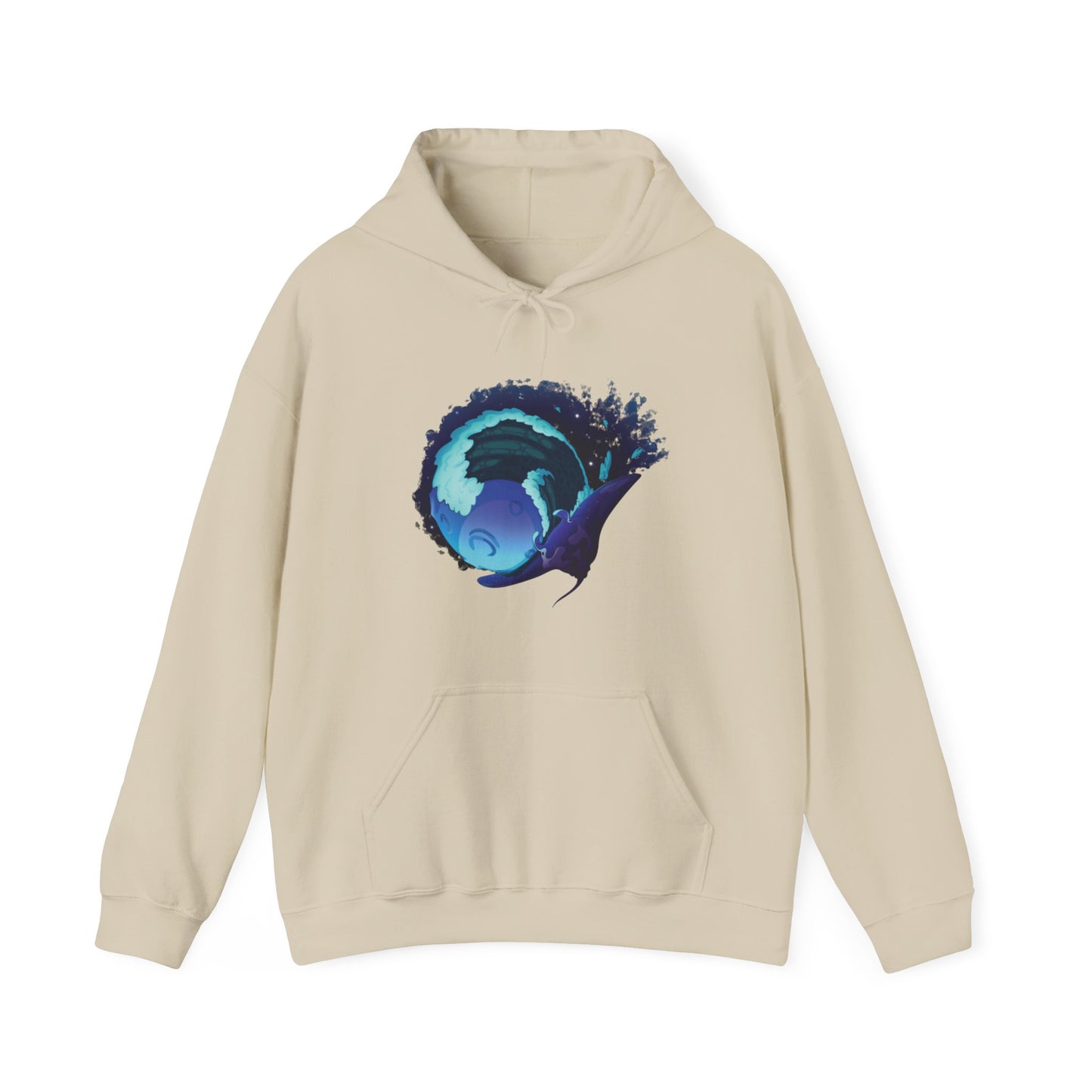 Moonlit Manta Ray Heavy Blend™ Hooded Sweatshirt