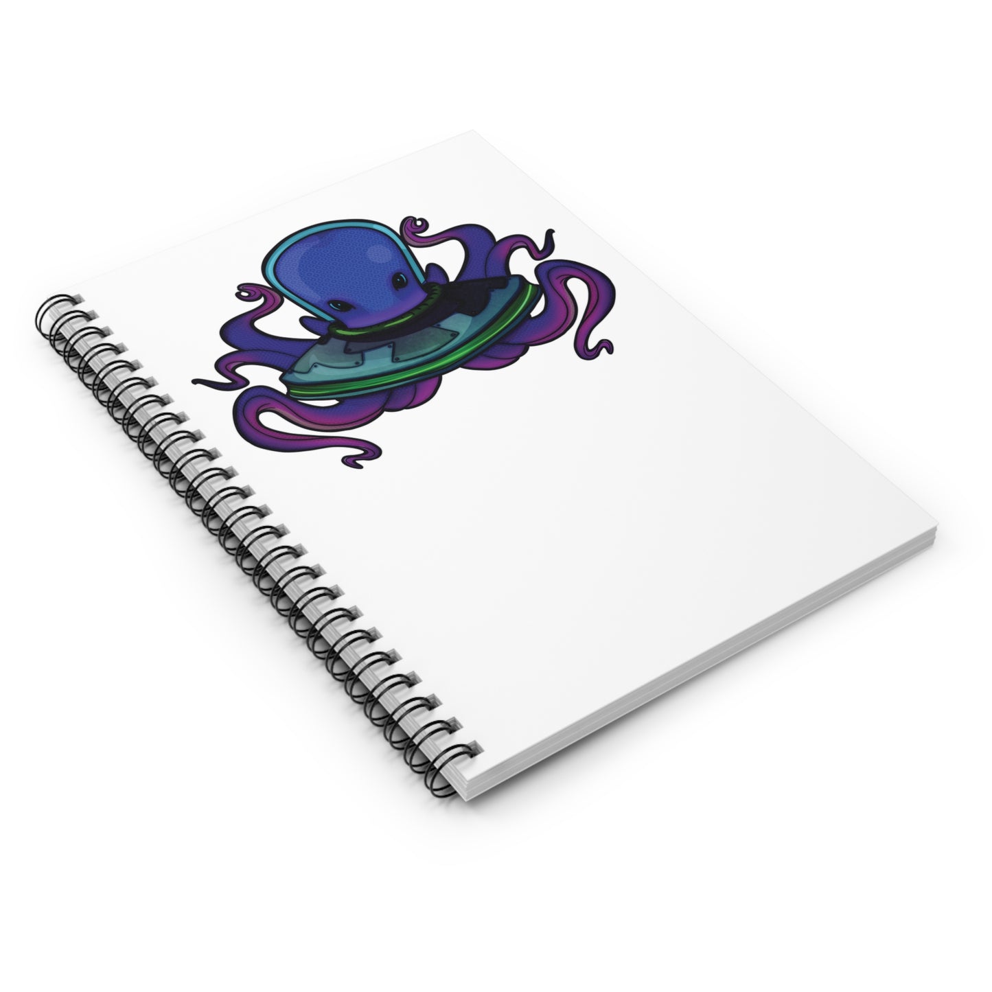 Alien Octopus Spiral Notebook - Ruled Line