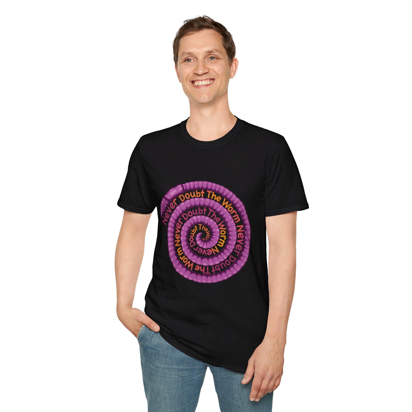 Never Doubt The Worm (Warm Text) Unisex Softstyle T-Shirt