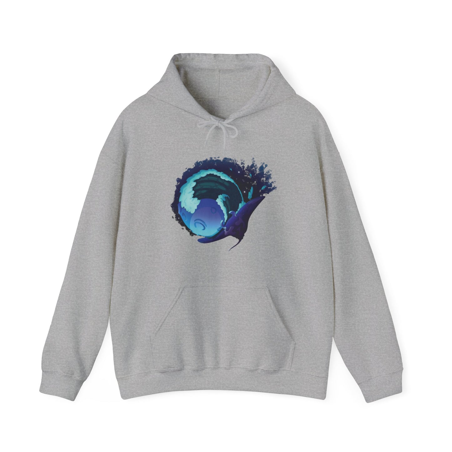 Moonlit Manta Ray Heavy Blend™ Hooded Sweatshirt