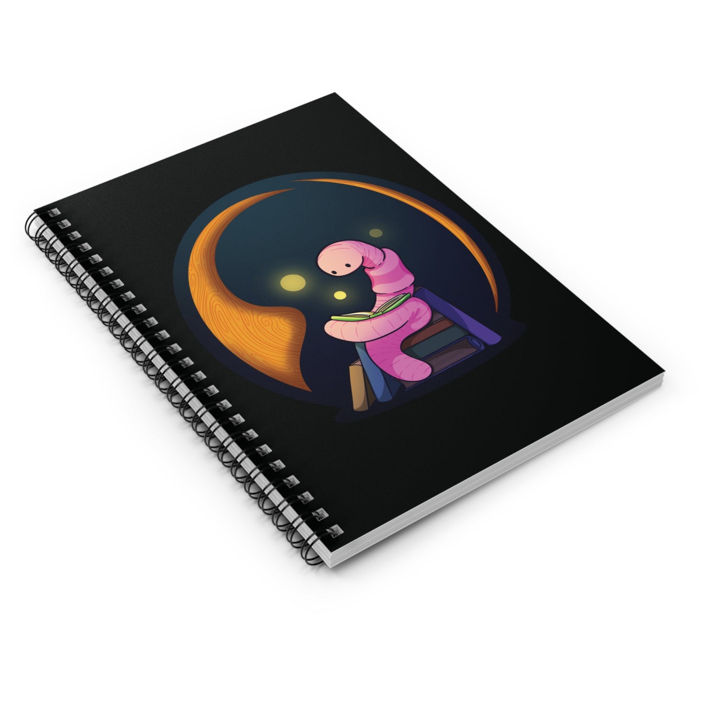 Bookworm Spiral Notebook - Ruled Line