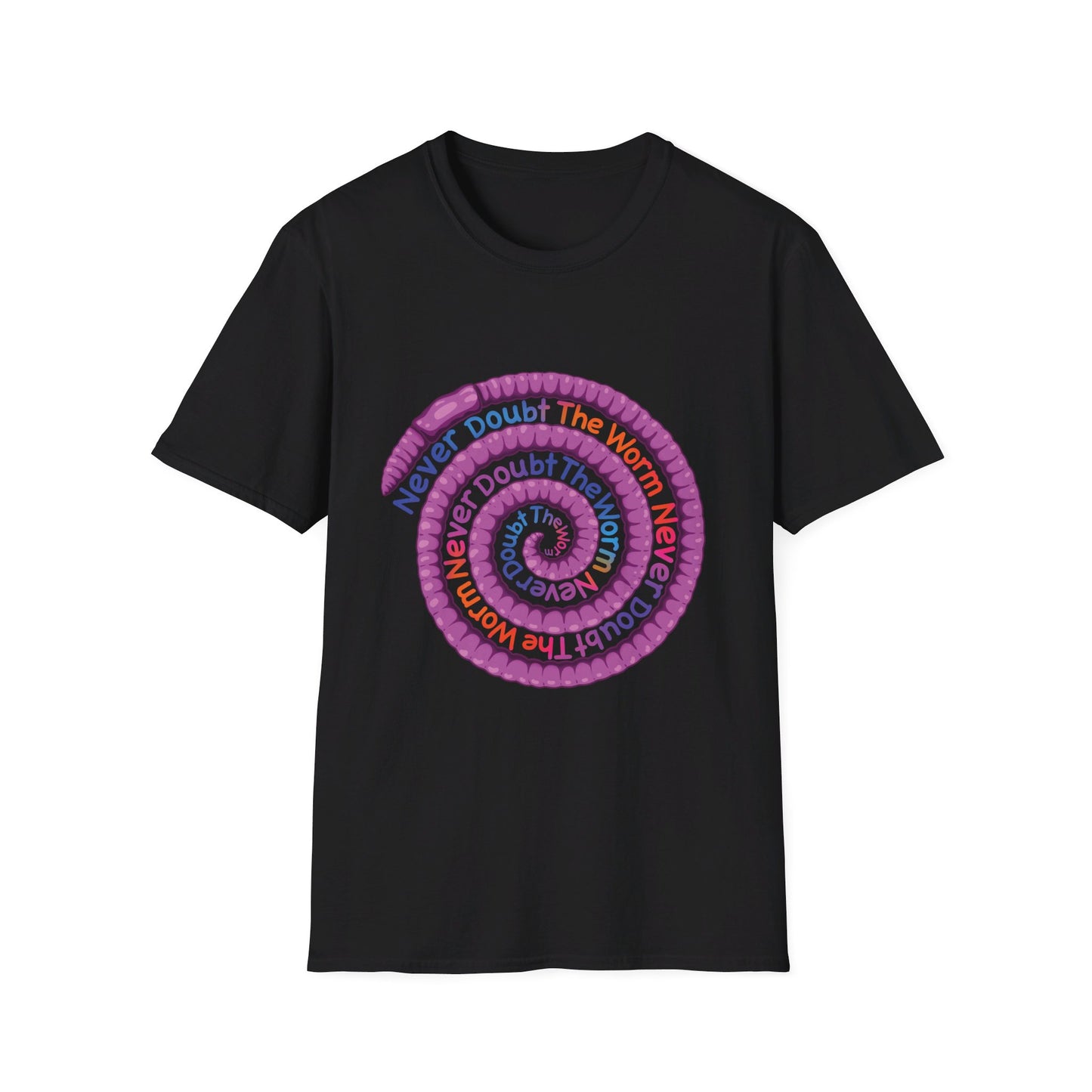 Never Doubt The Worm (Deep Rainbow) Unisex Softstyle T-Shirt