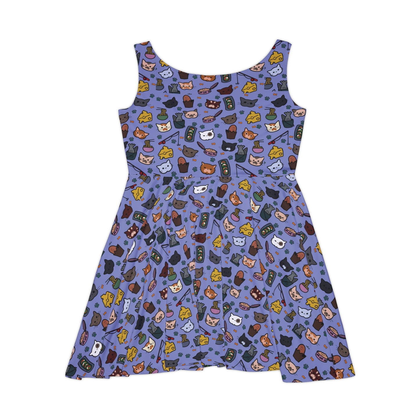 All-things-cats! (purple) Skater Dress (AOP)