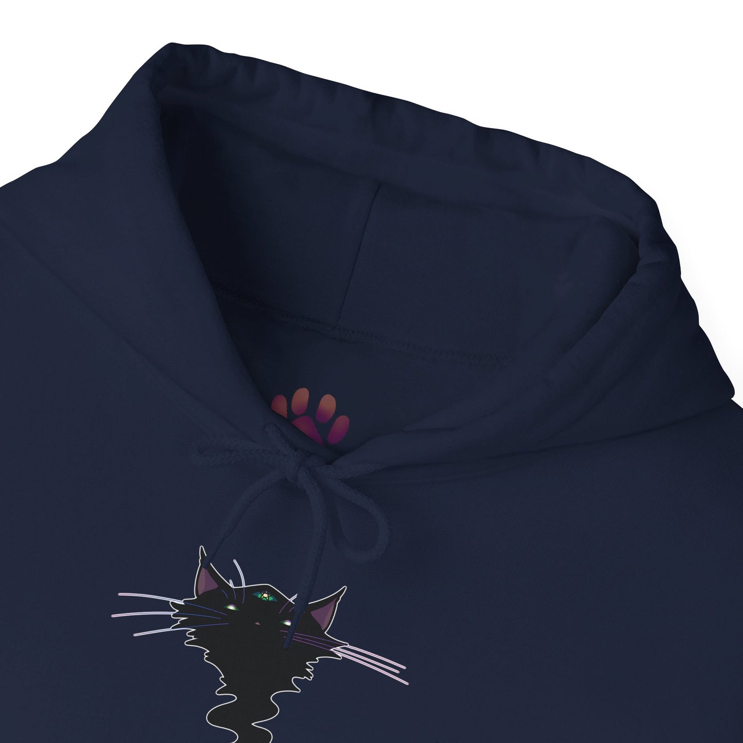 Black Cat (Front) Unisex Heavy Blend™ Hooded Sweatshirt