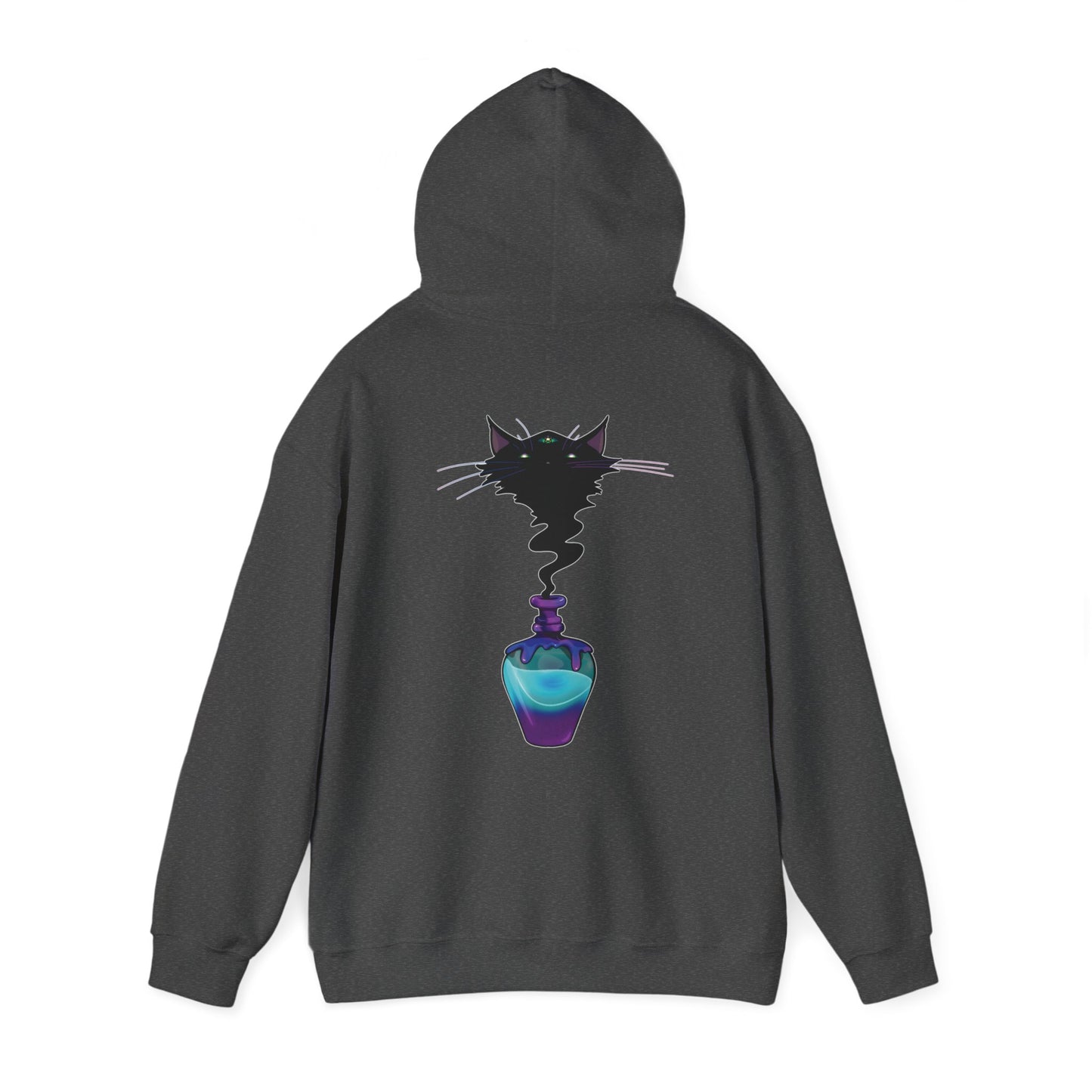 Black Cat (Back) Heavy Blend™ Hooded Sweatshirt