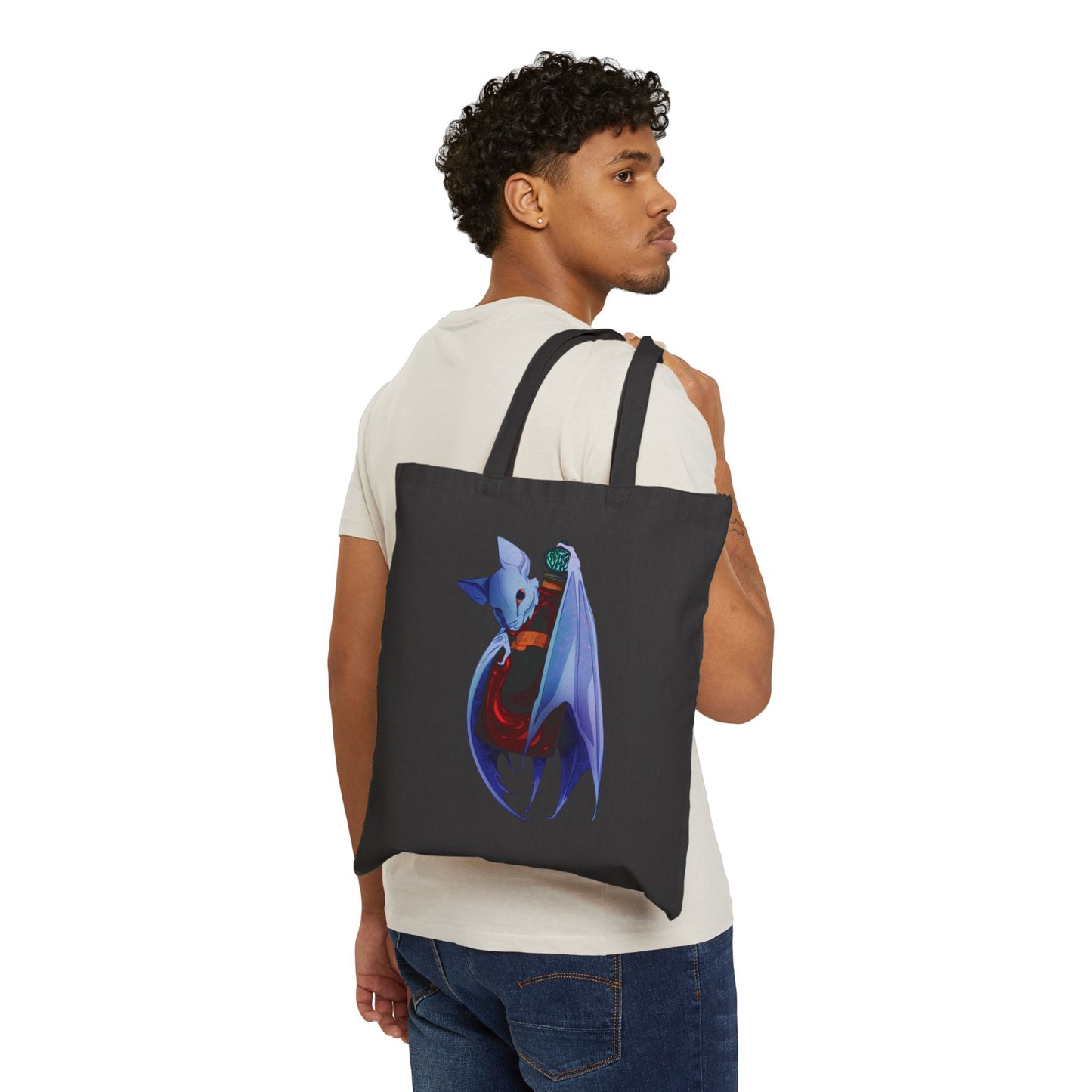 Got Blood (white bat) Cotton Canvas Tote Bag