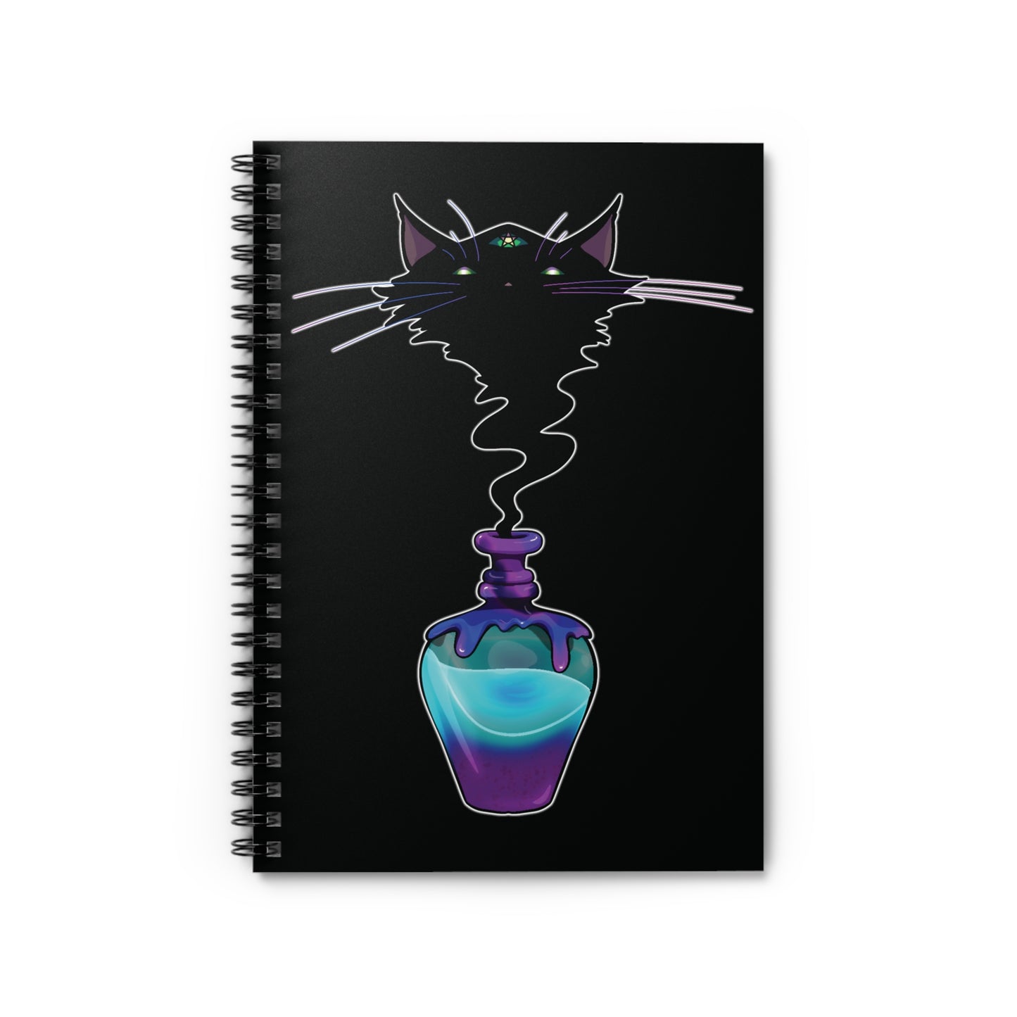 Black Cat Spiral Notebook - Ruled Line