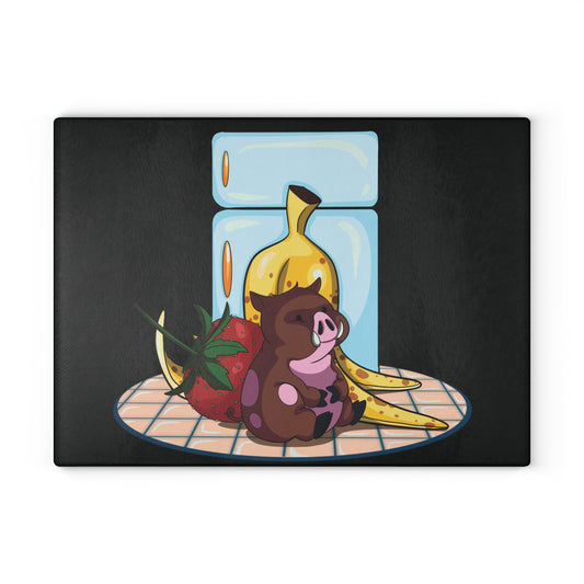 Hungry Hog Glass Cutting Board